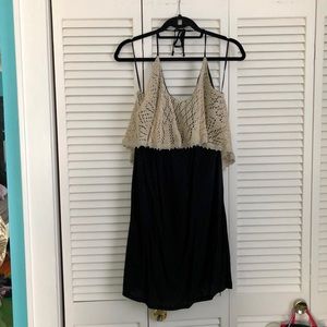 ❌[SOLD]❌ ONLY WORN ONCE- halter 2-layer knit dress